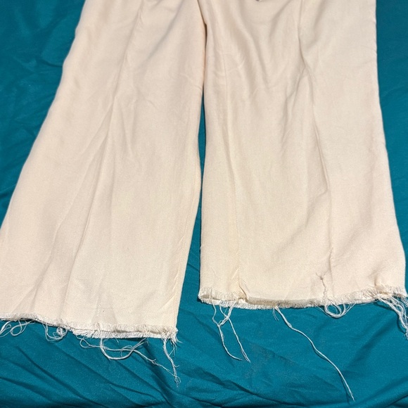 Calvin Klein Women's Cream Wide Leg Pants - Picture 2 of 3